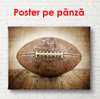 Постер - Мяч с белым шнурком, 90 x 60 см, Постер в раме, Спорт