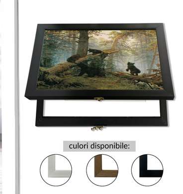 Multifunctional Wall Art - Bears in the forest, 40x60cm, Black Frame