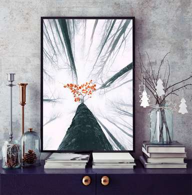 Poster - Bottom View, 60 x 90 см, Framed poster on glass, Nature