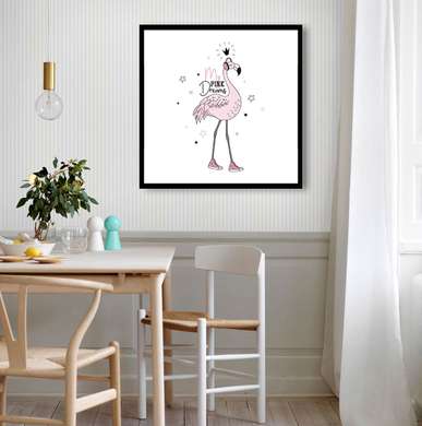 Poster - Visul meu roz, 100 x 100 см, Poster înrămat, Pentru Copii