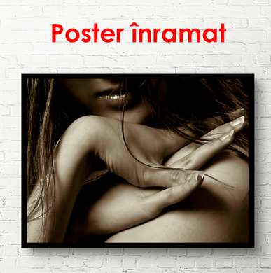 Poster - Mâini blânde, 90 x 60 см, Poster înrămat, Nude