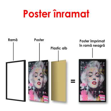 Постер - Мэрилин Монро, 60 x 90 см, Постер в раме, Личности