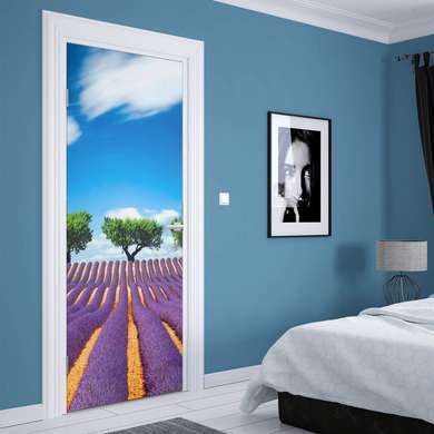 3D door sticker, lavender plain, 60 x 90cm, Door Sticker