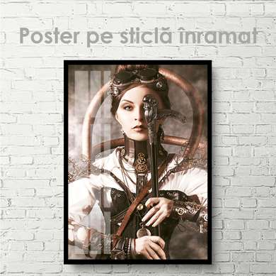 Poster - Fată în armură, 30 x 45 см, Panza pe cadru