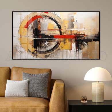 Poster - Abstract geometry, 60 x 30 см, Canvas on frame, Abstract