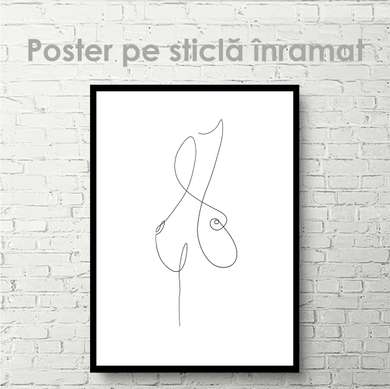 Poster - Line, 30 x 45 см, Canvas on frame