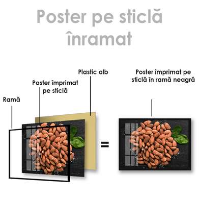 Poster - Almond, 90 x 60 см, Framed poster on glass