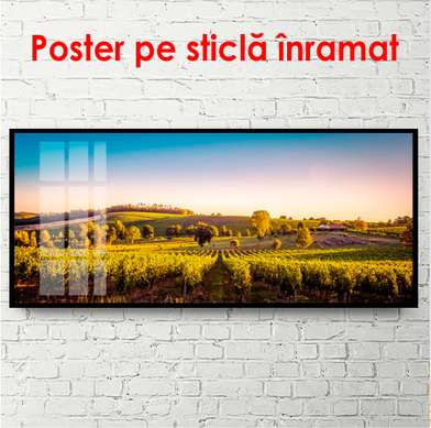 Poster - Beautiful field landscape, 150 x 50 см, Framed poster