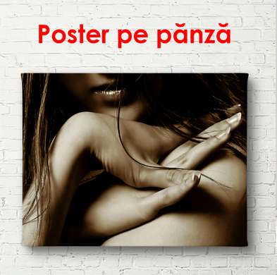 Poster - Mâini blânde, 90 x 60 см, Poster înrămat, Nude