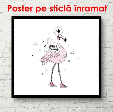 Poster - Visul meu roz, 100 x 100 см, Poster înrămat, Pentru Copii