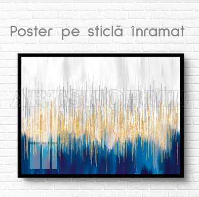 Poster - Liniile, 45 x 30 см, Panza pe cadru, Abstracție