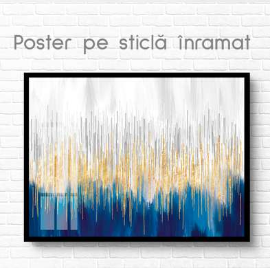 Poster - Lines, 90 x 60 см, Framed poster on glass