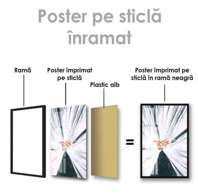 Poster - Vedere de jos, 60 x 90 см, Poster inramat pe sticla
