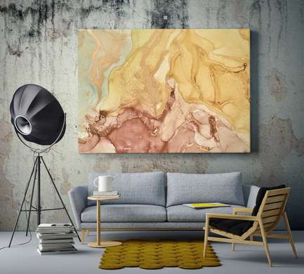 Poster - Gold shades, 45 x 30 см, Canvas on frame