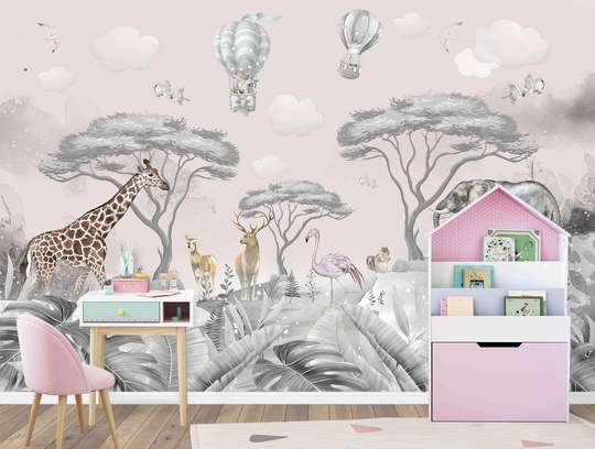 Wall mural for the nursery - Animals in Africa