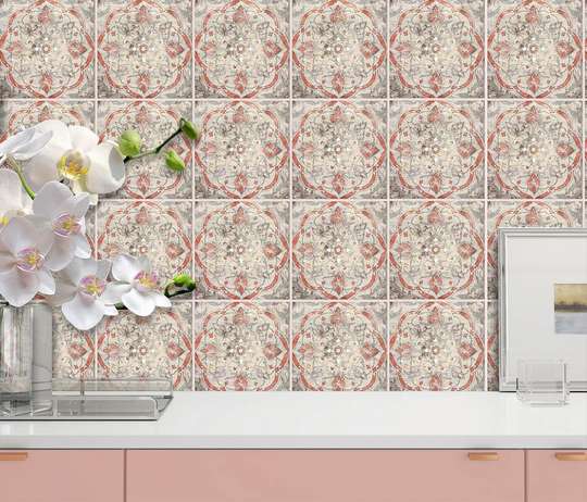 Pink traditional portuguese tiles