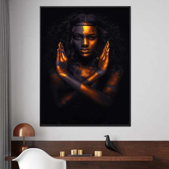 Картина в Раме - Креативный арт девушке, 50 x 75 см