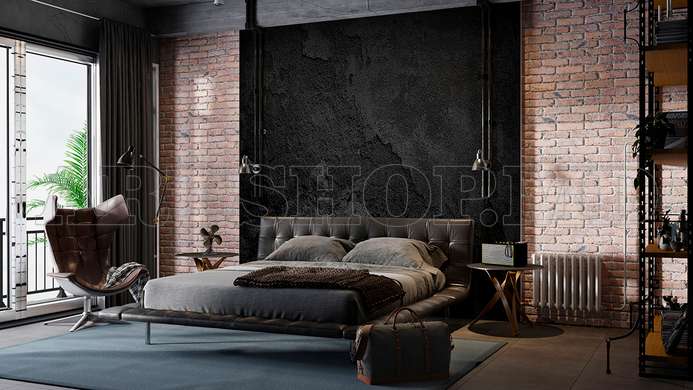 Wall mural - Black wall texture