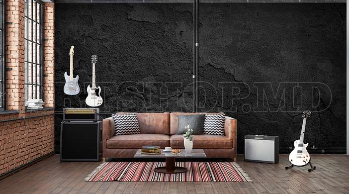 Wall mural - Black wall texture