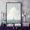 Poster - Boat on the high seas, 50 x 75 см, Framed poster on glass, Marine Theme