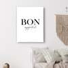 Poster - Bon Appetit, 60 x 90 см, Framed poster on glass, Quotes