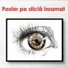 Poster - Ceas în formă de ochi, 90 x 60 см, Poster înrămat