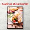 Постер - Настоящий французский завтрак, 60 x 90 см, 30 x 60 см, Холст на подрамнике, Еда и Напитки