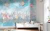 Nursery Wall Mural - Abstract city and balloons