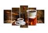 Modular picture, coffee maker and coffee on the table., 108 х 60