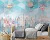 Nursery Wall Mural - Abstract city and balloons
