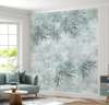 Wall mural - Bamboo trees in light blue colors