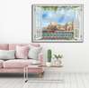 Stickere pentru pereți - Fereastra 3D cu vedere spre Veneția, Imitarea Ferestrei, 130 х 85