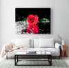 Poster - Bright red rose, 45 x 30 см, Canvas on frame, Flowers