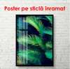 Poster - Palm leaves on a dark background, 60 x 90 см, Framed poster, Botanical
