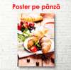 Постер - Настоящий французский завтрак, 60 x 90 см, 30 x 60 см, Холст на подрамнике, Еда и Напитки