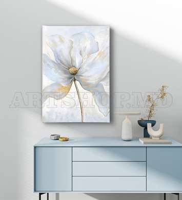 Poster - Painted Large Flower, 30 x 45 см, Canvas on frame, Flowers