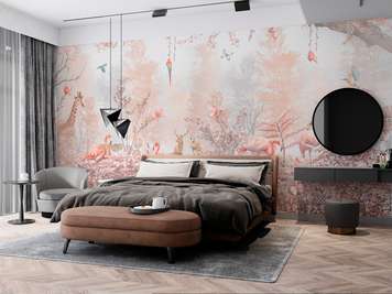 Wall mural - The forest with animals