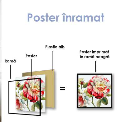 Poster - Art painting, 100 x 100 см, Framed poster on glass, Provence