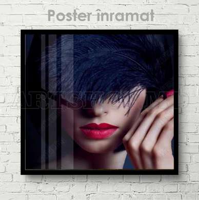 Poster - Lady, 40 x 40 см, Panza pe cadru, Glamour