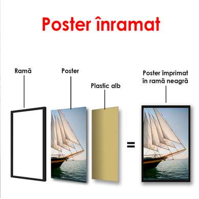 Poster - Yachtul cu pânze albe, 45 x 90 см, Poster înrămat