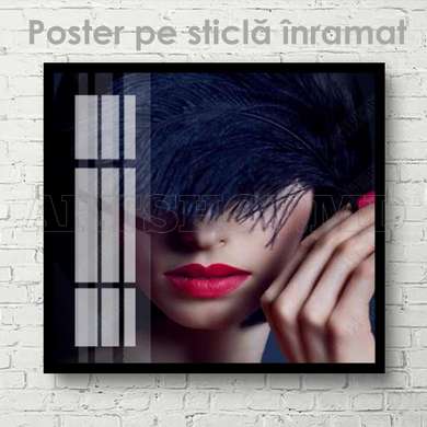 Poster - Lady, 40 x 40 см, Panza pe cadru, Glamour
