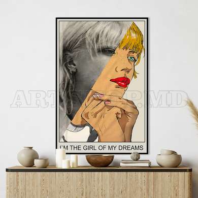 Poster - The girl of my dreams, 30 x 45 см, Canvas on frame, Famous People