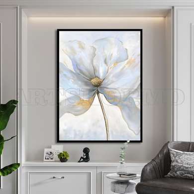 Poster - Painted Large Flower, 30 x 45 см, Canvas on frame, Flowers