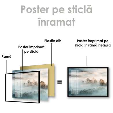 Poster - Peisaj cețos, 45 x 30 см, Panza pe cadru, Natură