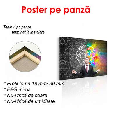 Poster - Two types of thinking, 90 x 60 см, Framed poster, Different