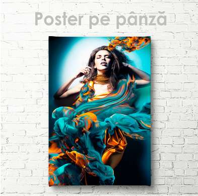 Постер - Девушка из снов, 60 x 90 см, Постер на Стекле в раме, Разные