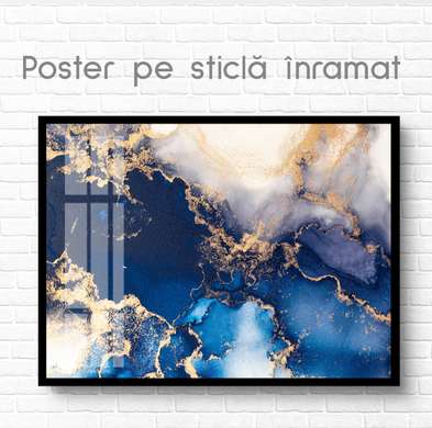 Poster - Liquid paints, 45 x 30 см, Canvas on frame, Abstract