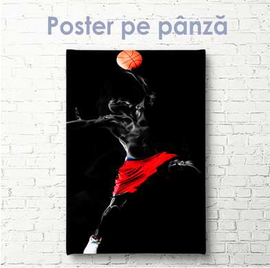 Poster - Beautiful moment in the game, 50 x 150 см, Framed poster on glass