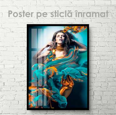 Постер - Девушка из снов, 60 x 90 см, Постер на Стекле в раме, Разные