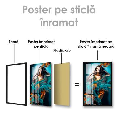 Poster - Fata din vise, 60 x 90 см, Poster inramat pe sticla